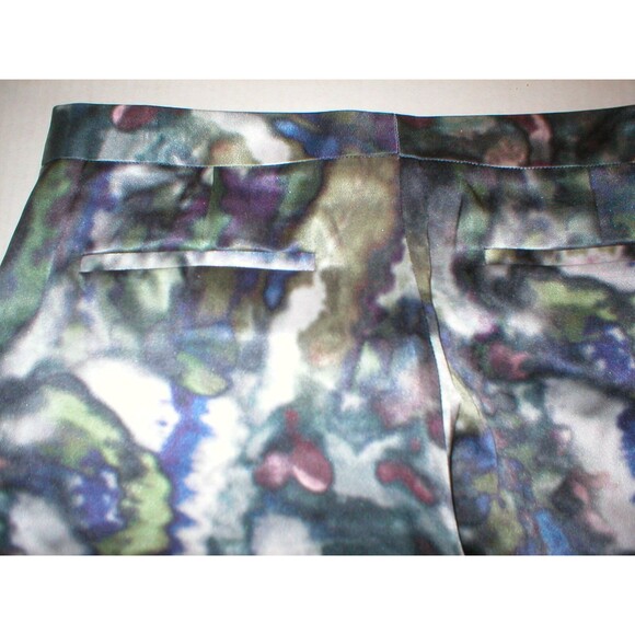 New NWT $395 Theyskens' Theory Silk Print Pants Womens Padgette Multi Red Blue 4 - Picture 8 of 8